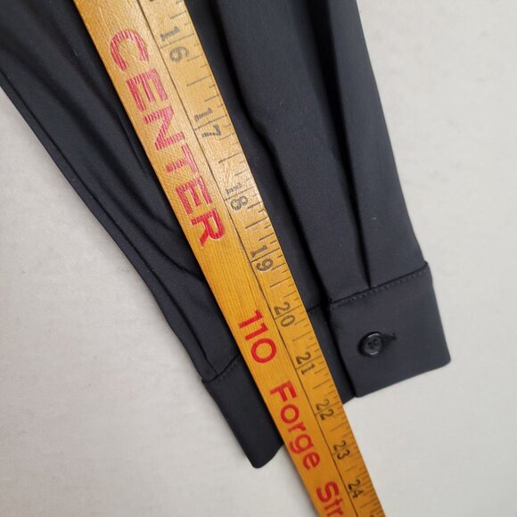 Jason Colorblock Long Sleeve Tunic Oversized XS Black Beige Made In USA - Picture 11 of 11